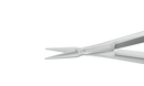 999R 11-0501S Clayman-Vannas Swan Neck Straight Scissors, Sharp Tips, 5.00 mm Blades, Smooth Handle, Length 81 mm, Stainless Steel