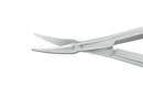 024R 11-052S Vannas Capsulotomy Scissors, Curved, Sharp Tips, 6.00 mm Blades, Flat Handle, Length 84 mm, Stainless Steel