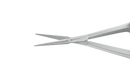 162R 11-056S Gills-Vannas Capsulotomy Scissors, Straight, Sharp Tips, 10.00 mm Blades, Flat Handle, Length 88 mm, Stainless Steel