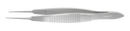 105R 4-0600S Castroviejo Suturing Forceps, 0.12 mm, 1x2 Teeth, 6.00 mm Tying Platform, Flat Handle, Length 110 mm, Stainless Steel