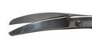 999R 11-091S Curved Enucleation Scissors, Blunt Tips, 45 mm Blades from Midscrew to Tip, Ring Handle, Length 130 mm, Stainless Steel