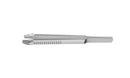 4-0396/MFS Capsulorhexis Forceps with Scale (2.50/5.00 mm), Cross-Action, for 1.50 mm Incisions, Straight Stainless Steel Jaws (8.50 mm), Short Lever (16.00 mm), Medium (91 mm) Flat Stainless Steel Handle, Length 110 mm