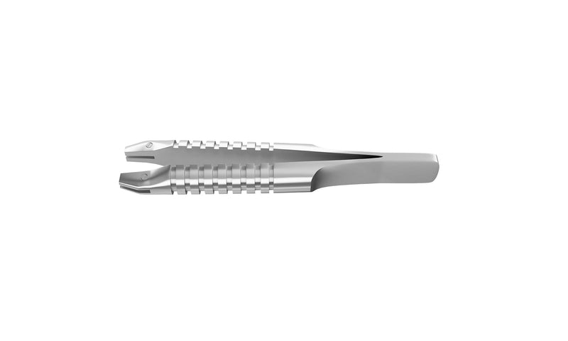 999R 4-03952/SRS Capsulorhexis Forceps with Scale (2.50/5.00 mm), Cross-Action, for 1.50 mm Incisions, Curved Stainless Steel Jaws (8.50 mm), Long Lever (26.00 mm), Short (71 mm) Round Stainless Steel Handle, Length 100 mm