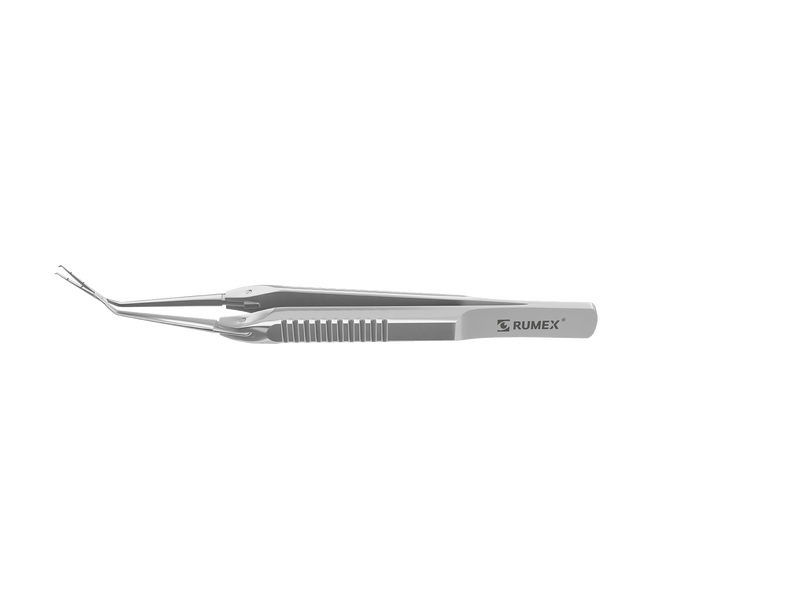 999R 4-03962/SFS Capsulorhexis Forceps with Scale (2.50/5.00 mm), Cross-Action, for 1.50 mm Incisions, Straight Stainless Steel Jaws (8.50 mm), Long Lever (26.00 mm), Short (71 mm) Flat Stainless Steel Handle, Length 100 mm