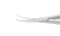 039R 11-042S Westcott Curved Tenotomy Scissors, Blunt Tips, 16.00 mm Blades, Flat Handle, Length 120 mm, Stainless Steel