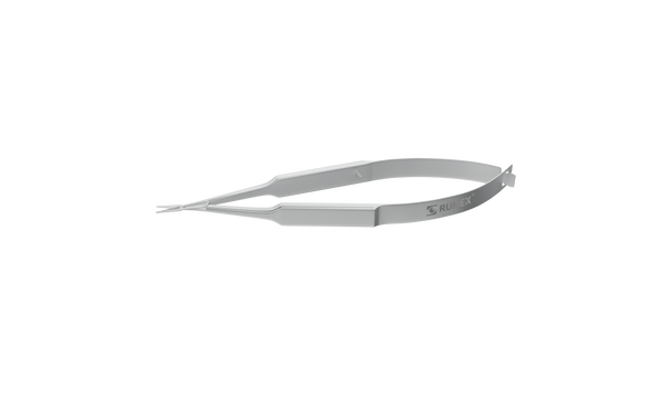 999R 11-0501S Clayman-Vannas Swan Neck Straight Scissors, Sharp Tips, 5.00 mm Blades, Smooth Handle, Length 81 mm, Stainless Steel