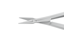 999R 11-0501S Clayman-Vannas Swan Neck Straight Scissors, Sharp Tips, 5.00 mm Blades, Smooth Handle, Length 81 mm, Stainless Steel