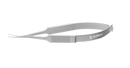 11-058S Gills-Vannas Capsulotomy Scissors, Curved, Sharp Tips, 10.00 mm Blades, Flat Handle, Length 88 mm, Stainless Steel