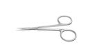11-080S Straight Iris Scissors, Sharp Tips, 25.00 mm Blades, Ring Handle, Length 115 mm, Stainless Steel