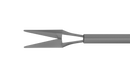 999R 12-209-25H Curved Subretinal Scissors, Attached to a Squeeze Handle, with RUMEX Flushing System, 25 Ga