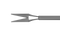 999R 12-209-25H Curved Subretinal Scissors, Attached to a Squeeze Handle, with RUMEX Flushing System, 25 Ga