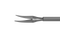 999R 12-209-25H Curved Subretinal Scissors, Attached to a Squeeze Handle, with RUMEX Flushing System, 25 Ga