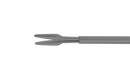 12-301-23H Gripping Forceps with a sandblasted platform, Attached to a Squeeze Handle, with RUMEX Flushing System, 23 Ga