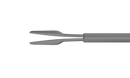 999R 12-301-23H Gripping Forceps with a sandblasted platform, Attached to a Squeeze Handle, with RUMEX Flushing System, 23 Ga
