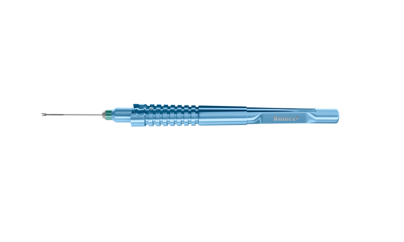 999R 12-304-23H Gripping Forceps With A "Crocodile" Platform, Attached to a Squeeze Handle, with RUMEX Flushing System, 23 Ga