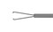 999R 12-4013H End-Grasping  Forceps, Expanded Space Between Branches, Attached to a Squeeze Handle, with RUMEX Flushing System, 23 Ga