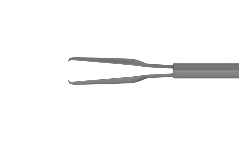 999R 12-410-25H Eckardt End-Gripping Forceps, Attached to a Squeeze Handle, with RUMEX Flushing System, 25 Ga