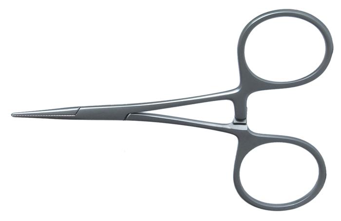 060R 4-120S Hartman Hemostatic Mosquito Forceps, Straight, Serrated jaws, Length 90 mm, Ring Handle, Stainless Steel