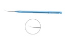 078R 13-011 Straight Spatula, 0.40 mm Wide, 14.00 mm Long, Length 122 mm, Round Titanium Handle