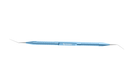13-050 Castroviejo Double-Ended Cyclodialysis Spatula, 0.50 mm Width, 10.00 mm & 15.00 mm Blades, Length 136 mm, Round Titanium Handle