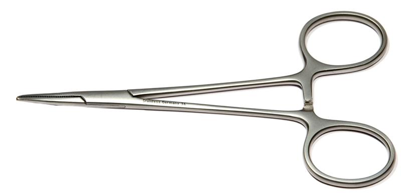 036R 4-122S Halsted Hemostatic Forceps, Straight, Long, Length 125 mm, Stainless Steel