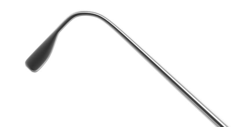 026R 5-041 Graefe Muscle Hook, Size 1, 1.00 x 8.00 mm Hook, Length 135 mm, Flat Titanium Handle