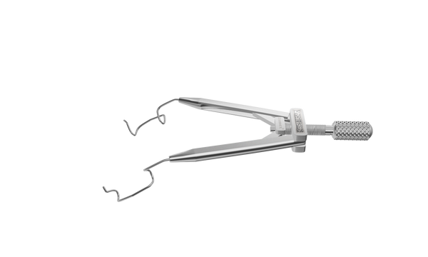 147R 14-0401S Lieberman Temporal Speculum, 14.00 mm V-Shaped Blades, Flat Branches, Adult Size, Length 76 mm, Stainless Steel