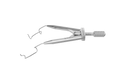 049R 14-040S Lieberman Temporal Speculum, 14.00 mm V-Shaped Blades, Round Branches, Adult Size, Length 76 mm, Stainless Steel