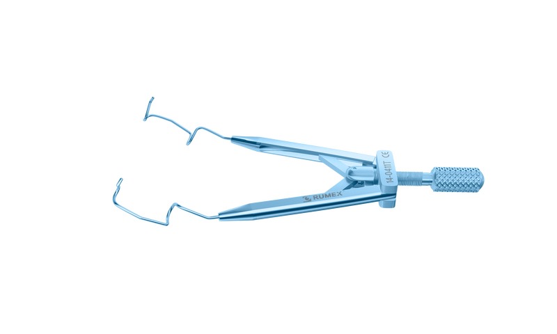 999R 14-0411T Lieberman Nasal Speculum, 14.00 mm V-Shaped Blades, Flat Branches, Adult Size, Length 70 mm, Titanium