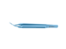4-0396/MFT Capsulorhexis Forceps with Scale (2.50/5.00 mm), Cross-Action, for 1.50 mm Incisions, Straight Titanium Jaws (8.50 mm), Short Lever (16.00 mm), Medium (91 mm) Flat Titanium Handle, Length 110 mm