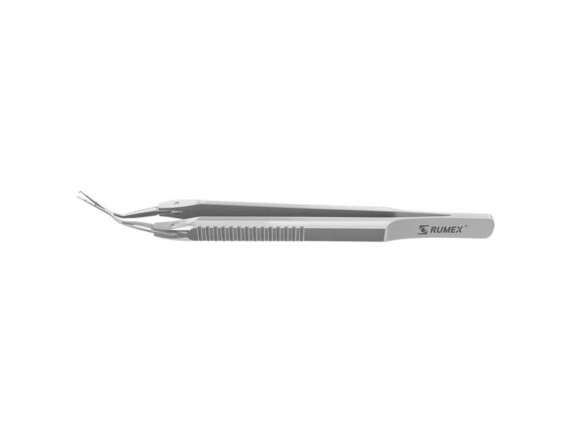 999R 4-0396/MFS Capsulorhexis Forceps with Scale (2.50/5.00 mm), Cross-Action, for 1.50 mm Incisions, Straight Stainless Steel Jaws (8.50 mm), Short Lever (16.00 mm), Medium (91 mm) Flat Stainless Steel Handle, Length 110 mm