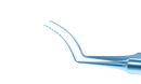 4-03315T Utrata Capsulorhexis Forceps with Scale (6 Engravings, 1.00 mm), Cystotome Tips, 11.50 mm Curved Jaws, Round Handle, Length 110 mm, Titanium