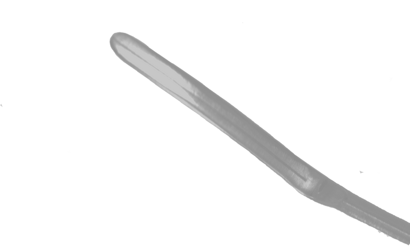 999R 13-171 Spatula for DALK Procedure, 1.00 x 9.00 mm Tip, Length 122 mm, Round Titanium Handle