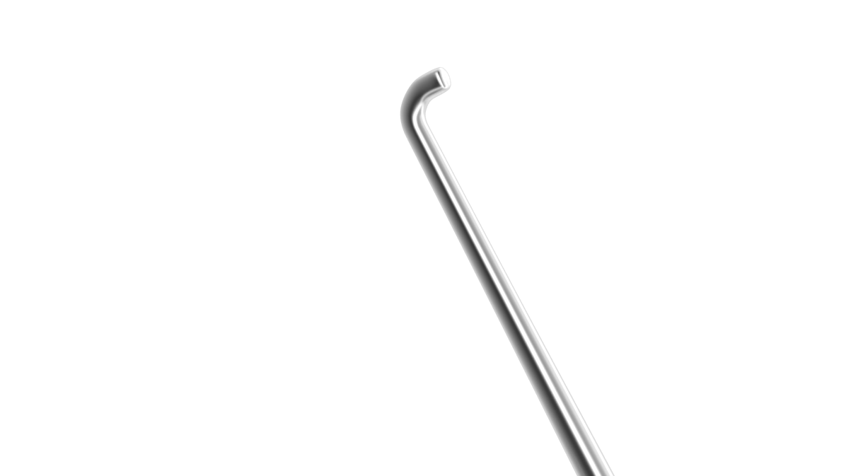 212R 5-0322 Reversed Sinskey Hook, Angled, 0.20 x 10.00 mm Shaft, Length 117 mm, Round Titanium Handle