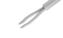 12-4202-23 Asymmetrical End-Grasping  Forceps, Elongated Branches, Designed for Myopic Eyes, 23 Ga, Tip Only