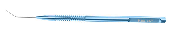 022R 5-034 Bechert Nucleus Rotator, Angled, Y-Shaped Tip, Length 121 mm, Round Titanium Handle