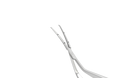 4-0395 Capsulorhexis Forceps with Scale (2.50/5.00 mm), Cross-Action, for 1.50 mm Incisions, Curved Stainless Steel Jaws (8.50 mm), Short Lever (16.00 mm), Medium (91 mm) Flat Titanium Handle, Length 110 mm