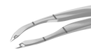4-032S Small-Incision Capsulorhexis Forceps with Limiter, Cystotome Tips, Curved Micro-Thin Jaws, Fits through 2.00 mm Incision, Flat Handle, Length 105 mm, Stainless Steel