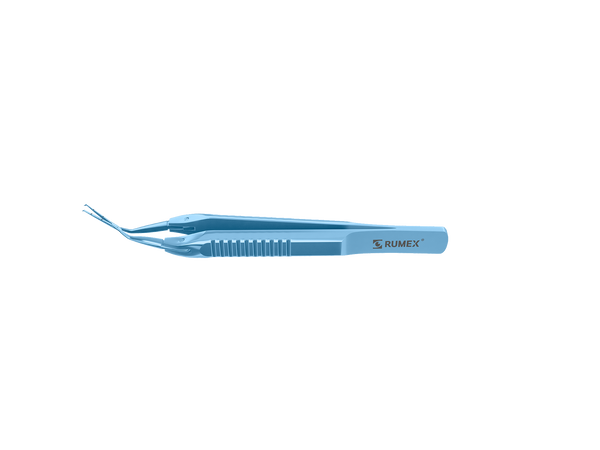 999R 4-0396/SFT Capsulorhexis Forceps with Scale (2.50/5.00 mm), Cross-Action, for 1.50 mm Incisions, Straight Titanium Jaws (8.50 mm), Short Lever (16.00 mm), Short (71 mm) Flat Titanium Handle, Length 90 mm