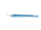 999R 4-0395/LR Capsulorhexis Forceps with Scale (2.50/5.00 mm), Cross-Action, for 1.50 mm Incisions, Curved Stainless Steel Jaws (8.50 mm), Short Lever (16.00 mm), Long (101 mm) Round Titanium Handle, Length 120 mm