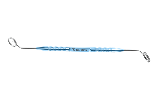 999R 3-0231 Abdullayev Corneal Marker for Keratoplasty, Double-Ended (10.00 mm and 11.00 mm Diameters), with Central Marking Point, Length 146 mm, Round Titanium Handle