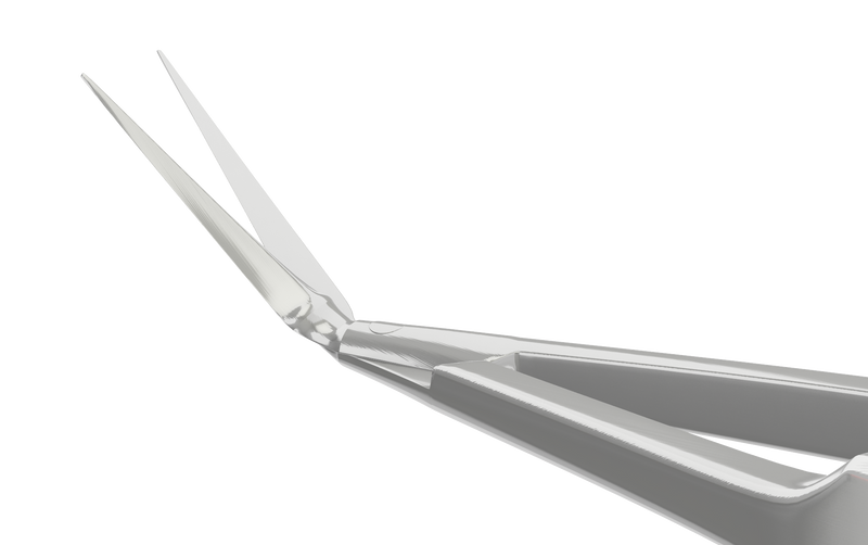 999R 11-0581S Gills-Vannas Capsulotomy Scissors, Angled, Sharp Tips, 10.00 mm Blades, Flat Handle, Length 84 mm, Stainless Steel