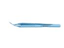 4-0396/LRT Capsulorhexis Forceps with Scale (2.50/5.00 mm), Cross-Action, for 1.50 mm Incisions, Straight Titanium Jaws (8.50 mm), Short Lever (16.00 mm), Long (101 mm) Round Titanium Handle, Length 120 mm