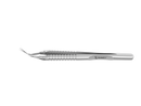 4-0396/LRS Capsulorhexis Forceps with Scale (2.50/5.00 mm), Cross-Action, for 1.50 mm Incisions, Straight Stainless Steel Jaws (8.50 mm), Short Lever (16.00 mm), Long (101 mm) Round Stainless Steel Handle, Length 120 mm