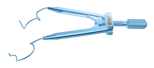 999R 14-040TL Lieberman Temporal Speculum, 14.00 mm Rounded Open Blades, Round Branches, Specially Designed for LASIK, Length 76 mm, Titanium
