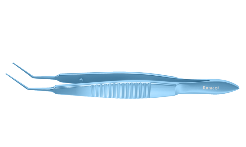 072R 4-0300T Utrata Capsulorhexis Forceps, Cystotome Tips, 11.50 mm Straight Jaws, Flat Handle, Length 82 mm, Titanium