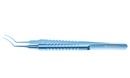 4-03315T Utrata Capsulorhexis Forceps with Scale (6 Engravings, 1.00 mm), Cystotome Tips, 11.50 mm Curved Jaws, Round Handle, Length 110 mm, Titanium