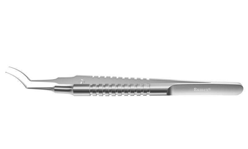 170R 4-0331S Utrata Capsulorhexis Forceps, Cystotome Tips, 11.50 mm Curved Jaws, Round Handle, Length 110 mm, Stainless Steel