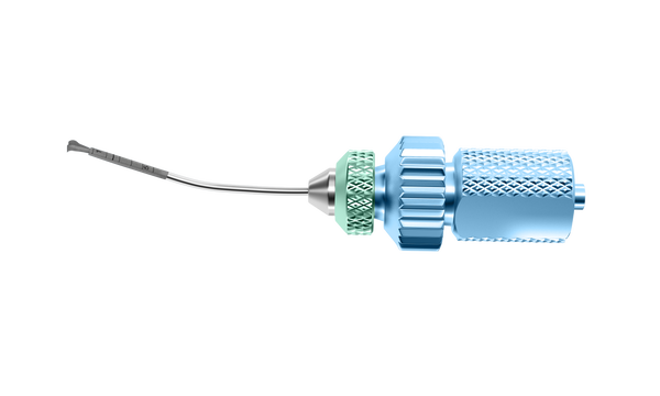999R 4-03791 Capsulorhexis Forceps with View Port, 23 Ga, 7 Engravings, Reduced Length, Gently Curved Tube, Micro Jaws 0.80 mm, Tip Only