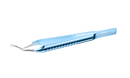 999R 4-0394 Capsulorhexis Forceps with Scale (2.50/5.00 mm), Cross-Action, for 1.50 mm Incisions, Curved Stainless Steel Jaws (8.50 mm), Short Lever (16.00 mm), Medium (91 mm) Round Titanium Handle, Length 110 mm